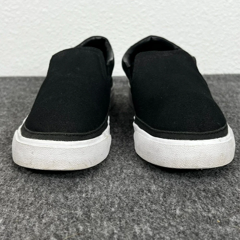 Nike Court Legacy Slip On Sneakers Black White Swoosh Logo Casual Women's 5.5‎ - Picture 2 of 8